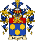 French Family Coat of Arms (v.25) Lemaitre (Maitre le)