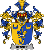 Irish Family Coat of Arms (v.25b) Kenney or O