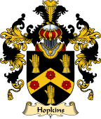 Irish Family Coat of Arms (v.25a) Hopkins
