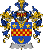 Irish Family Coat of Arms (v.25b) Boyd (of Danson)