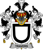 Irish Family Coat of Arms (v.25b) Travers