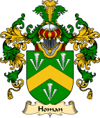 Irish Family Coat of Arms (v.25a) Homan or Howman