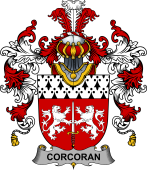 Irish Family Coat of Arms (v.25b) Corcoran or McCorcoran