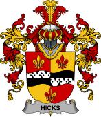 Irish Family Coat of Arms (v.25b) Hicks
