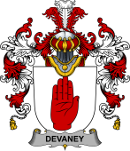 Irish Family Coat of Arms (v.25b) Devaney or O
