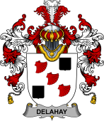 Irish Family Coat of Arms (v.25b) Delahay