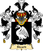 French Family Coat of Arms (v.25) Sicard