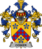 Irish Family Coat of Arms (v.25b) Cosker or McCosker
