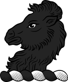 Family crest from England for Abberbury, (Suffolk) Crest - Camel