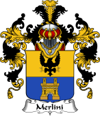 Italian Family Coat of Arms (v.25b) Merlini