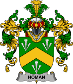 Irish Family Coat of Arms (v.25b) Homan or Howman