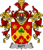 Irish Family Coat of Arms (v.25b) Butt