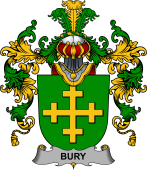Irish Family Coat of Arms (v.25b) Bury or Berry
