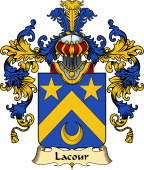 French Family Coat of Arms (v.25) Lacour