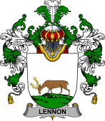 Irish Family Coat of Arms (v.25b) Lennon or O