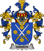 Irish Family Coat of Arms (v.25b) Dinneen or O