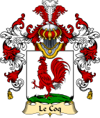 French Family Coat of Arms (v.25) Coq (le)