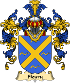 Irish Family Coat of Arms (v.25a) Fleury or Furey