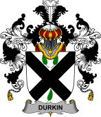 Irish Family Coat of Arms (v.25b) Durkin or O