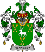 Irish Family Coat of Arms (v.25b) Hennessy or O
