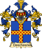French Family Coat of Arms (v.25) Chesnes (des) or Dequesnes