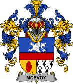 Irish Family Coat of Arms (v.25b) McEvoy or McKelvey