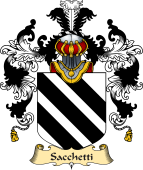 Italian Family Coat of Arms (v.25a) Sacchetti