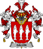 Irish Family Coat of Arms (v.25b) Galvin or O