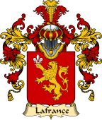 French Family Coat of Arms (v.25) France (de) or Lafrance