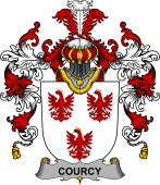 Irish Family Coat of Arms (v.25b) Courcy (de) Lord Kingsale