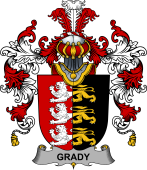 Irish Family Coat of Arms (v.25b) Grady or O