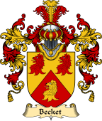 Irish Family Coat of Arms (v.25a) Becket