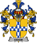 Irish Family Coat of Arms (v.25b) Exham