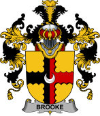 Irish Family Coat of Arms (v.25b) Brooke
