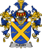Irish Family Coat of Arms (v.25b) Fleury