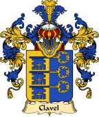 French Family Coat of Arms (v.25) Clavel
