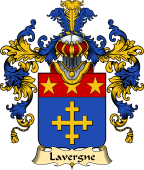 French Family Coat of Arms (v.25) Lavergne