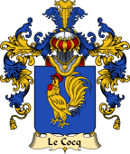 French Family Coat of Arms (v.25) Cocq (le)