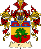 Italian Family Coat of Arms (v.25a) Pini