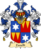 Italian Family Coat of Arms (v.25a) Zanelli