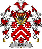Irish Family Coat of Arms (v.25b) Garvey or O