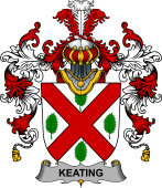 Irish Family Coat of Arms (v.25b) Keating or O