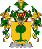 Irish Family Coat of Arms (v.25b) Boyle or O