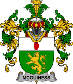 Irish Family Coat of Arms (v.25b) McGuiness or McGenis