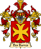 French Family Coat of Arms (v.25) Barres (des)