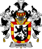 Irish Family Coat of Arms (v.25b) Harper