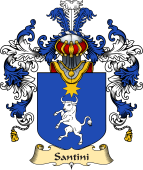 Italian Family Coat of Arms (v.25a) Santini