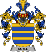 Irish Family Coat of Arms (v.25b) Coyle or McCoyle