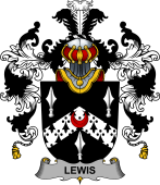 Irish Family Coat of Arms (v.25b) Lewis
