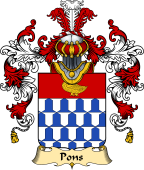 French Family Coat of Arms (v.25) Pons